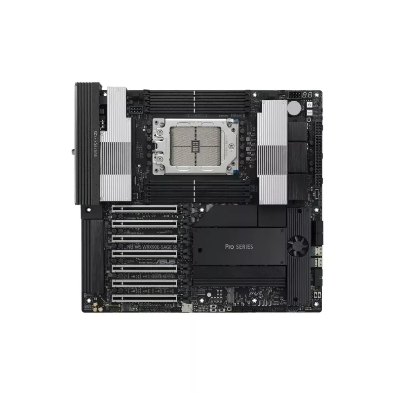 Placa base ASUS PRO WS WRX90E-SAGE SE, chipset AMD WRX90, socket sTR5, EEB, 8x DDR5 DIMM, 7x PCIe x16 GEN5, 4x M.2, 2x USB4 GEN3X2