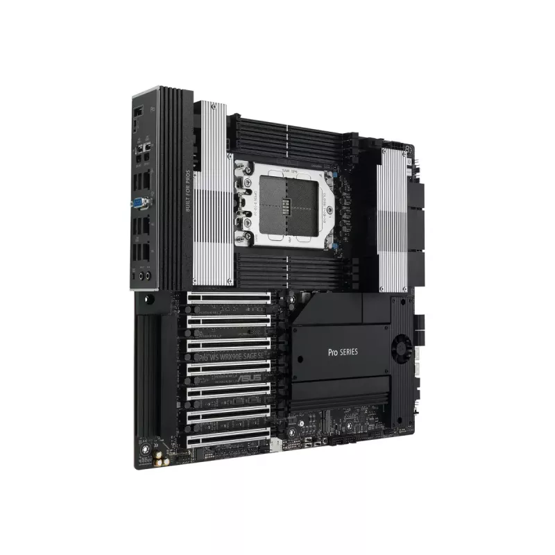 Placa base ASUS PRO WS WRX90E-SAGE SE, chipset AMD WRX90, socket sTR5, EEB, 8x DDR5 DIMM, 7x PCIe x16 GEN5, 4x M.2, 2x USB4 GEN3X2