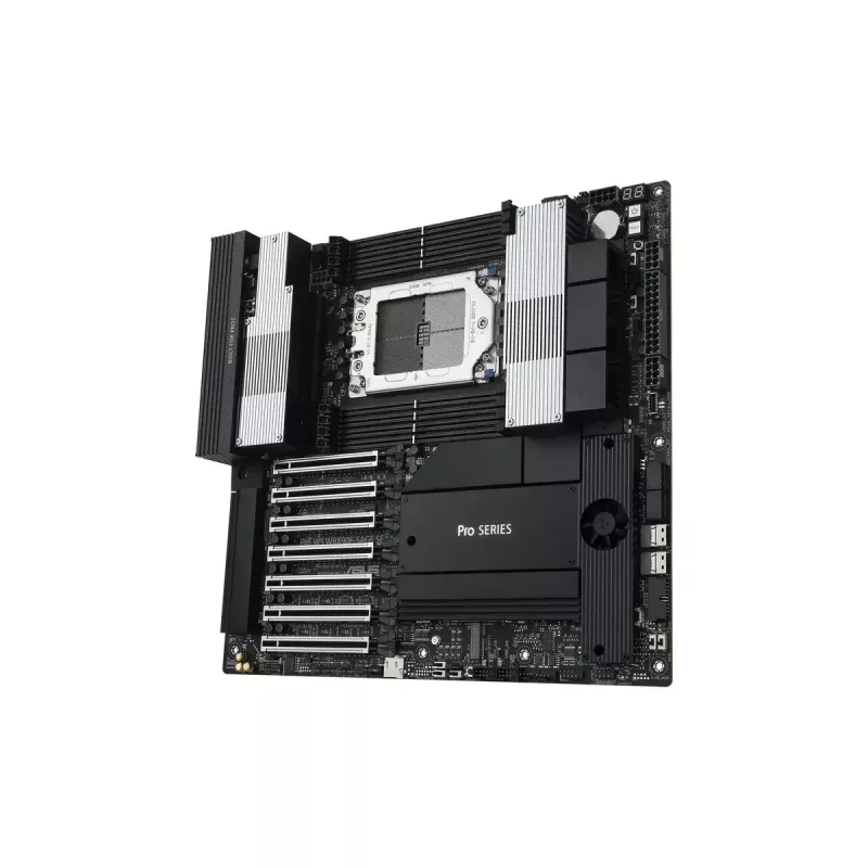 Placa base ASUS PRO WS WRX90E-SAGE SE, chipset AMD WRX90, socket sTR5, EEB, 8x DDR5 DIMM, 7x PCIe x16 GEN5, 4x M.2, 2x USB4 GEN3X2