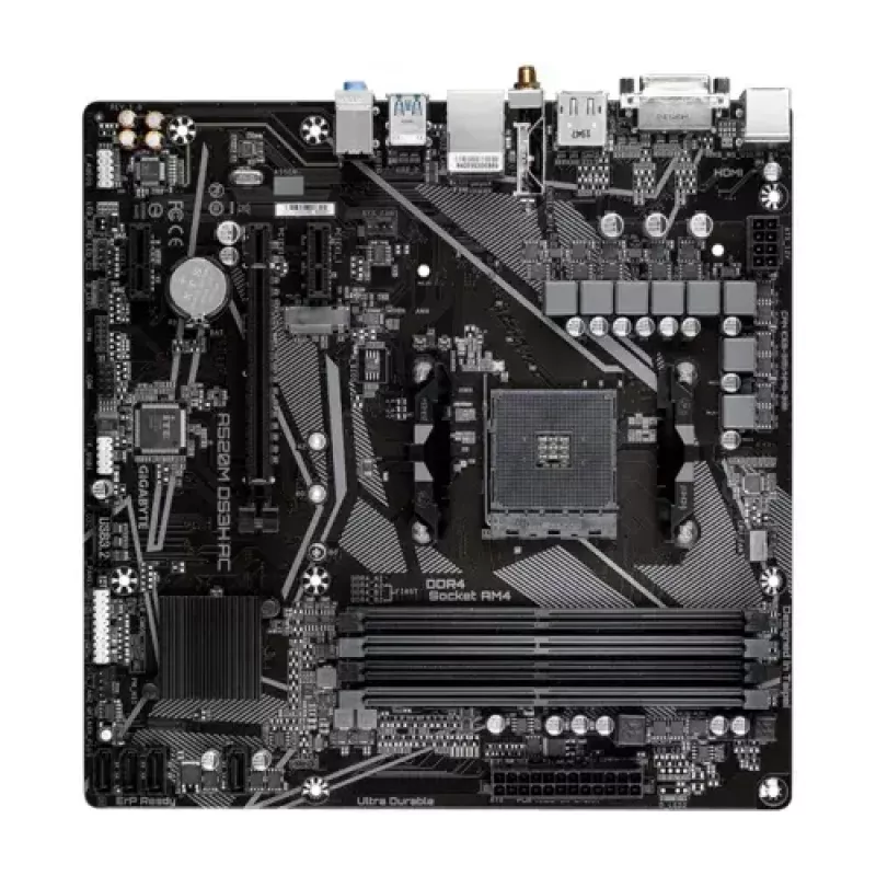 Placa base GIGABYTE A520M DS3H AC, A520, AM4, Micro ATX