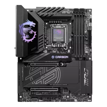 Placa base MSI MPG Z890 CARBON WIFI ATX — Intel LGA1851, Z890, DDR5, 4x DIMM, 5x M.2, Wi‑Fi 7, LAN 2,5Gb