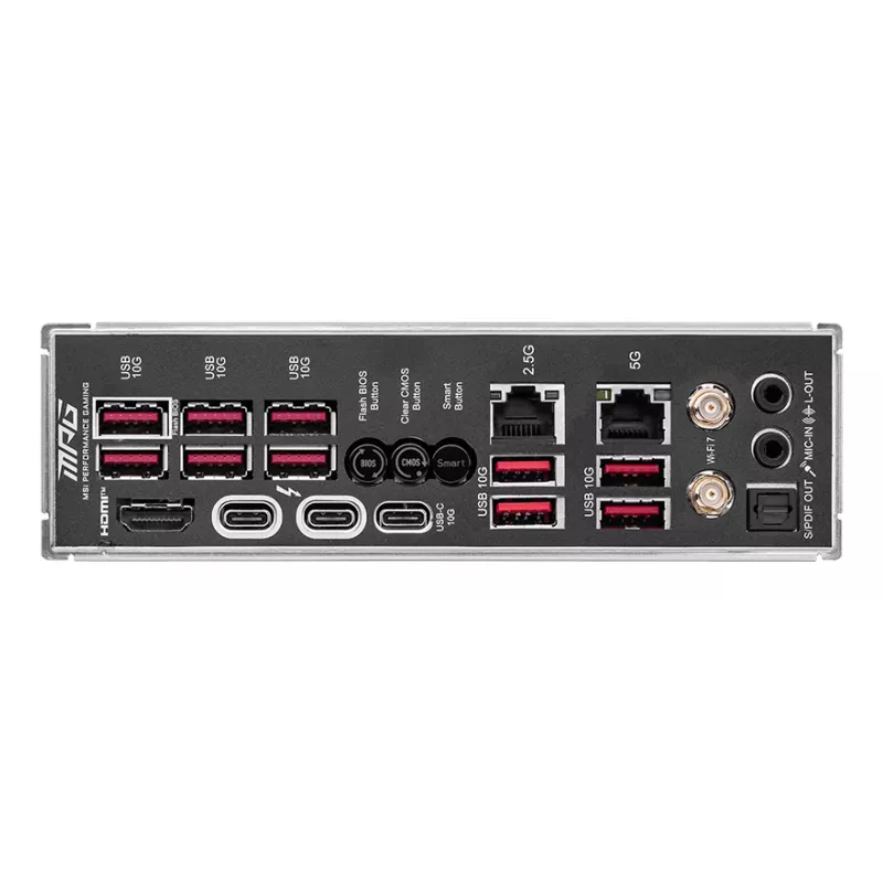 Placa base MSI MPG Z890 CARBON WIFI ATX — Intel LGA1851, Z890, DDR5, 4x DIMM, 5x M.2, Wi‑Fi 7, LAN 2,5Gb