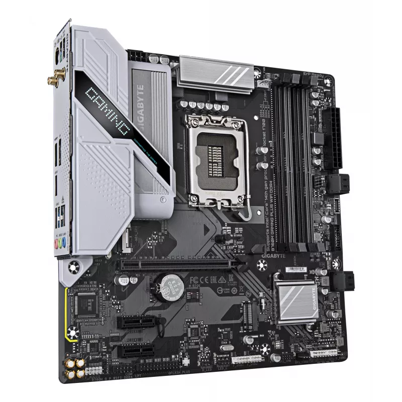 Placa base GIGABYTE B760M GAMING PLUS WIFI DDR4 – Compatible con CPUs Intel Core de 14.ª gen., VRM de 4+1+1 fases, hasta 5333 MHz DDR4 (OC), 2x PCIe 4.0 M.2, Wi-Fi 6, LAN 1 GbE, USB 3.2 Gen 1