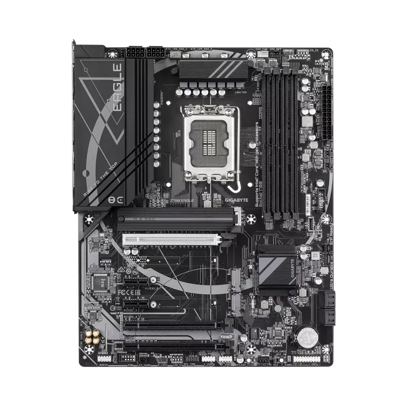 Placa base GIGABYTE Z790 EAGLE – Compatible con CPUs Intel Core de 14.ª generación, VRM de 12+1+1 fases, hasta 7600 MHz DDR5 (OC), 3x PCIe 4.0 M.2, LAN 2,5 GbE, USB 3.2 Gen 2