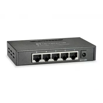 Switch de red LevelOne GEU-0523 No gestionado Gigabit Ethernet (10/100/1000) Negro