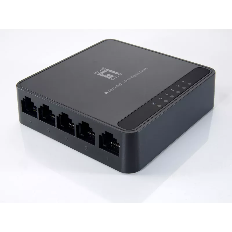 Switch Gigabit LevelOne de 5 puertos, Gigabit Ethernet (10/100/1000), dúplex completo