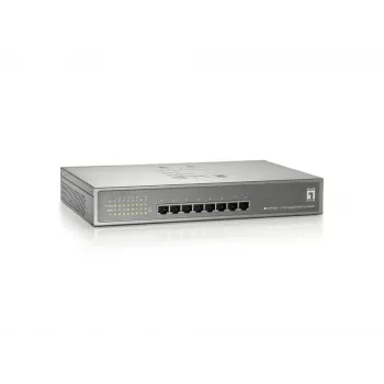 Switch PoE Gigabit LevelOne de 8 puertos, 802.3at/af PoE, 123,2 W