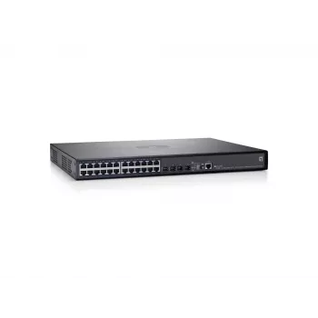 Switch Ethernet Gigabit gestionado L3 apilable LevelOne 26 puertos, 4 puertos combo SFP/RJ45, 2 ranuras para módulos 10 Gigabit