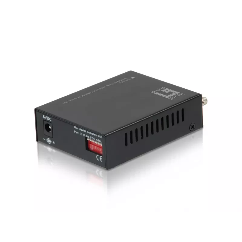 Convertidor de medios LevelOne RJ45 a ST Fast Ethernet, fibra multimodo, 2 km