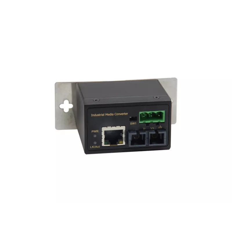 Convertidor de medios industrial LevelOne RJ45 a SC Fast Ethernet, fibra multimodo, 2 km, -40 °C a 75 °C