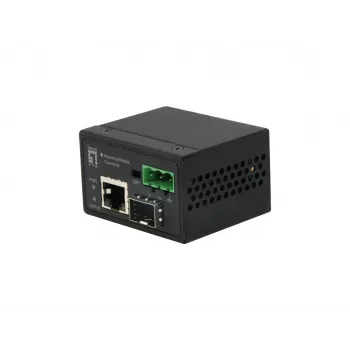 Convertidor de medios industrial LevelOne RJ45 a SFP Fast Ethernet, -40 °C a 75 °C
