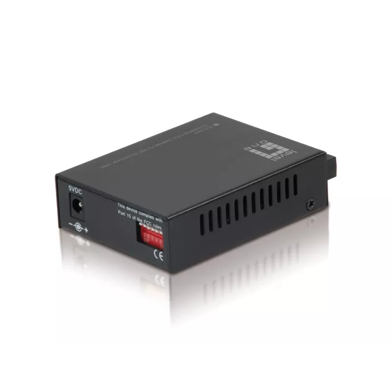 Convertidor de medios LevelOne RJ45 a SC Fast Ethernet, fibra monomodo, 40 km
