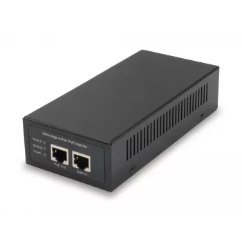 Inyector PoE Gigabit LevelOne, 60 W, 802.3at/af PoE, Gigabit Ethernet, 10,100,1000 Mbit/s, IEEE 802.3af, IEEE 802.3at, IEEE 802.3bt, negro, alimentación, 60 W