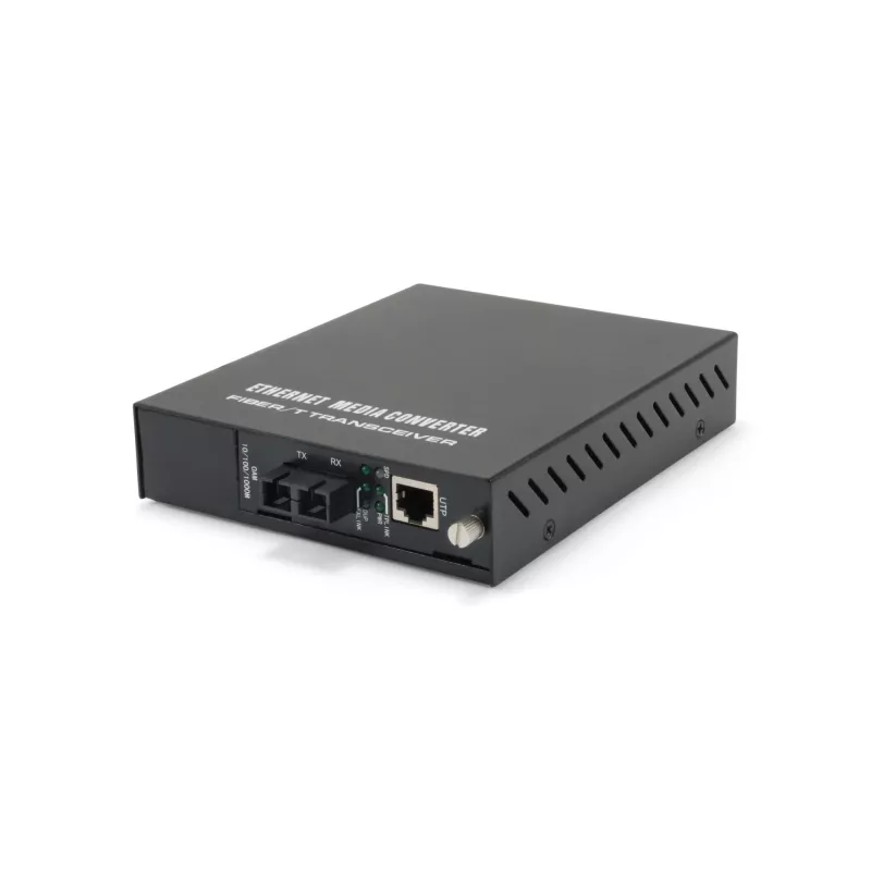 Convertidor de medios Gigabit gestionado LevelOne RJ45 a SC, fibra monomodo, 20 km
