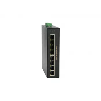 LevelOne Switch industrial Fast Ethernet PoE de 8 puertos, 4 salidas PoE, 802.3at/af PoE, 126W, -40 °C a 75 °C
