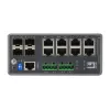LevelOne IGU-1271 TURING switch industrial gestionado L3 Lite Gigabit, 12 puertos (8 x RJ45, 4 x SFP), carril DIN, DC