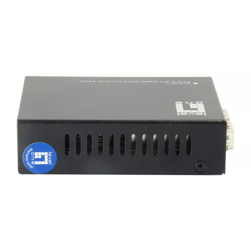 Switch convertidor de medios Gigabit LevelOne RJ45 a SFP, 2 x SFP, 1 x RJ45