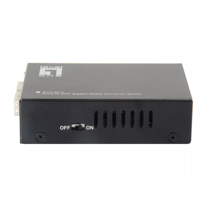 Switch convertidor de medios Gigabit LevelOne RJ45 a SFP, 2 x SFP, 1 x RJ45