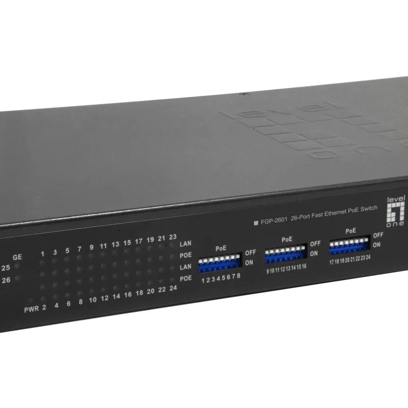 Switch no gestionado LevelOne FGP-2601W150 26 puertos Fast Ethernet PoE