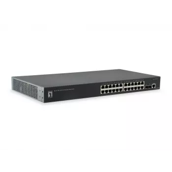 LevelOne KILBY Switch Gigabit L2 gestionado de 26 puertos, 2 x 10GbE SFP+