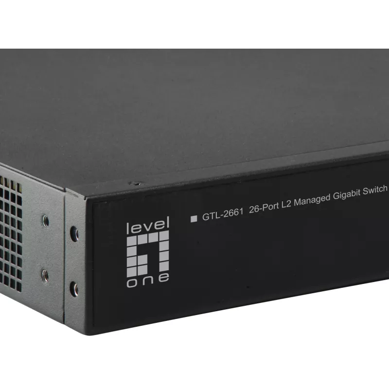 LevelOne KILBY Switch Gigabit L2 gestionado de 26 puertos, 2 x 10GbE SFP+