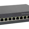 LevelOne Switch PoE Gigabit Web Smart de 10 puertos, 8 salidas PoE, 2 x Gigabit SFP, 70W