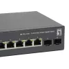 LevelOne Switch PoE Gigabit Web Smart de 10 puertos, 8 salidas PoE, 2 x Gigabit SFP, 70W