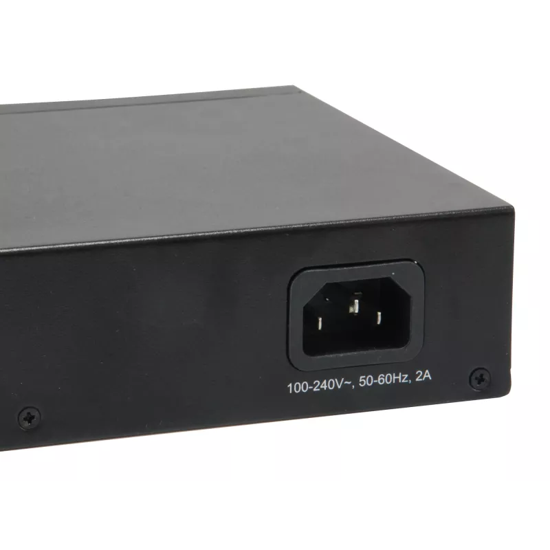 LevelOne Switch PoE Gigabit Web Smart de 10 puertos, 8 salidas PoE, 2 x Gigabit SFP, 70W
