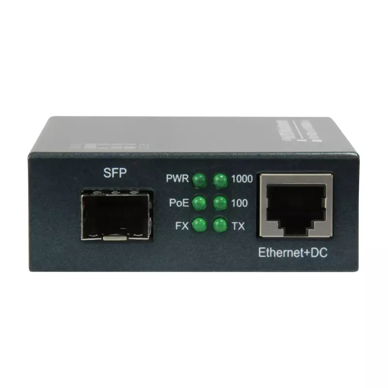LevelOne Convertidor de medios Gigabit RJ45 a SFP, PoE PSE
