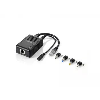 LevelOne Splitter PoE Fast Ethernet, 802.3af PoE, salida 5-12V DC