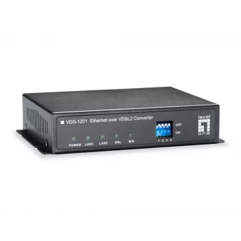 LevelOne VDS-1201 Convertidor de medios de red 100 Mbit/s negro