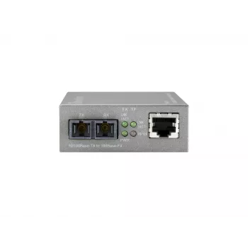 LevelOne Convertidor de medios Fast Ethernet gestionable RJ45 a SC, fibra monomodo, 20 km