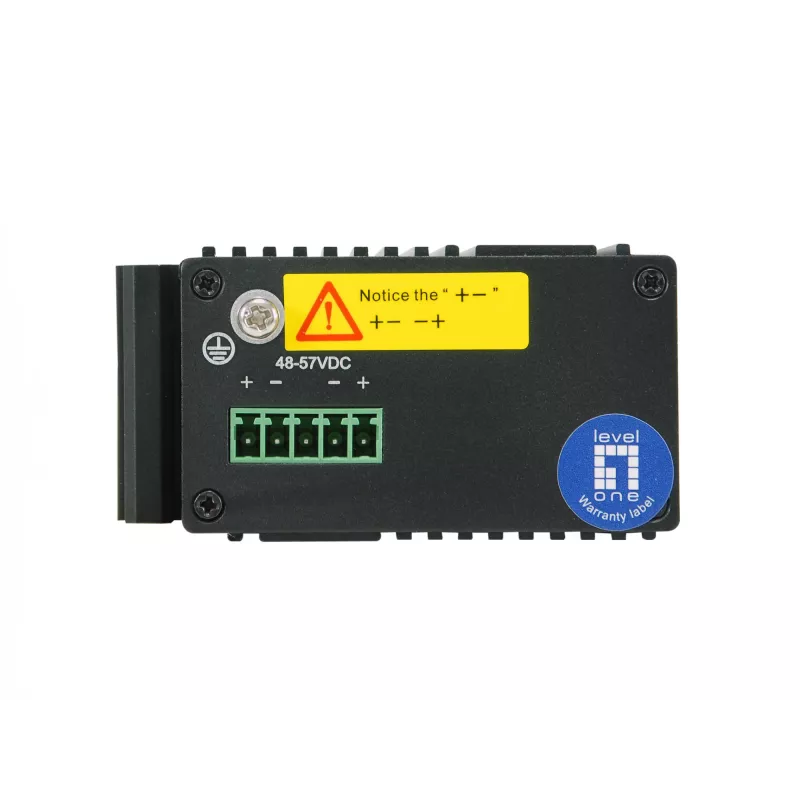 LevelOne Switch industrial Gigabit de 5 puertos, carril DIN, -30 °C a 65 °C