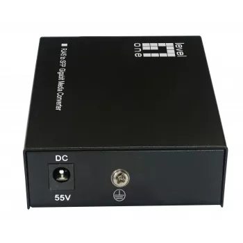 LevelOne Convertidor de medios Gigabit RJ45 a SFP, 802.3bt 60W PoE PSE