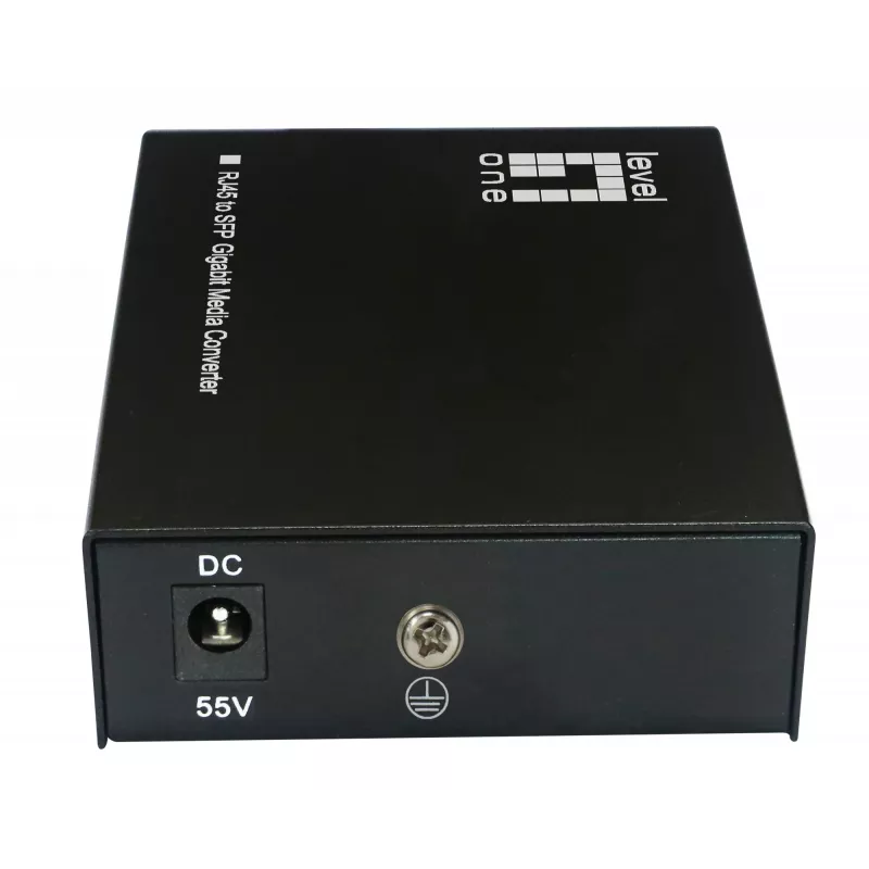 LevelOne Convertidor de medios Gigabit RJ45 a SFP, 802.3bt 60W PoE PSE