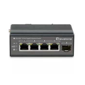 Switch de red LevelOne IGU-0501 Gigabit Ethernet PoE negro