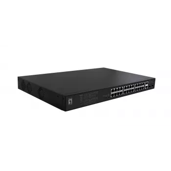 LevelOne FGP-2831 Switch de red no gestionado Fast Ethernet (10/100) Power over Ethernet (PoE) 1U negro