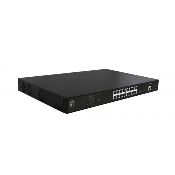 LevelOne GEP-2021 Switch de red no gestionado Gigabit Ethernet (10/100/1000) Power over Ethernet (PoE) 1U negro