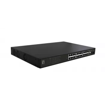 LevelOne GEP-2821 Switch de red no gestionado Gigabit Ethernet (10/100/1000) Power over Ethernet (PoE) 1U negro