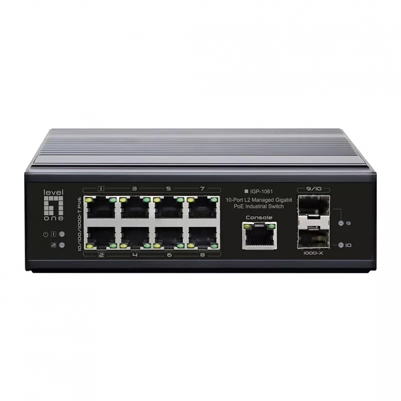 LevelOne IGP-1061 Switch de red gestionado L2 Gigabit Ethernet (10/100/1000) Power over Ethernet (PoE) negro