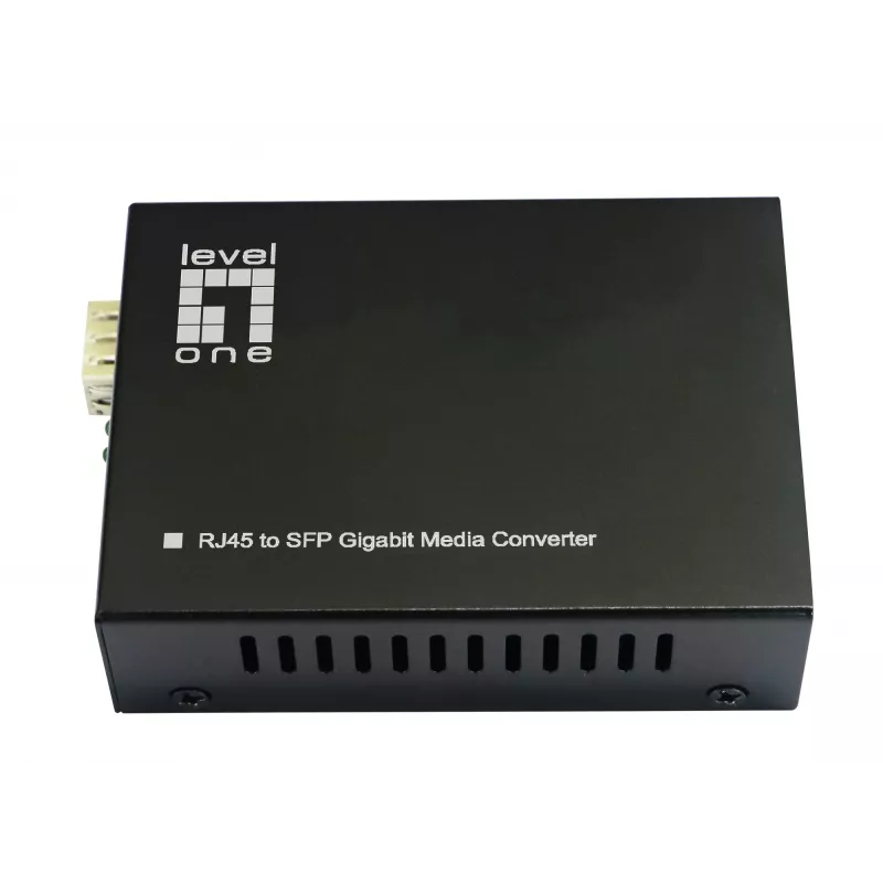 LevelOne Convertidor de medios Gigabit RJ45 a SFP, 802.3bt 90W PoE PSE