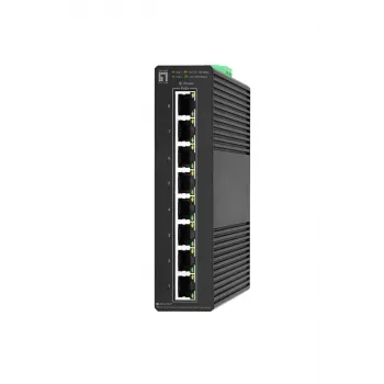 Switch gestionado LevelOne Hilbert Switch industrial Gigabit PoE Smart Lite de 8 puertos