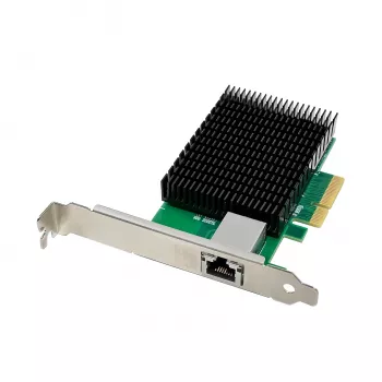 LevelOne Tarjeta de red 10-Gigabit PCIe x4, 1 x RJ45, interna, cableada, PCI Express, Ethernet, 10000 Mbit/s, verde