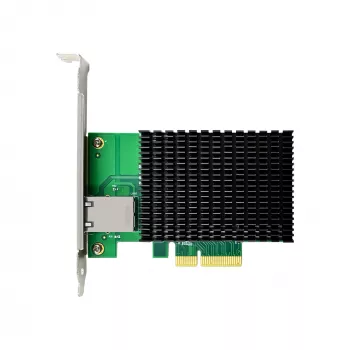 LevelOne Tarjeta de red 10-Gigabit PCIe x4, 1 x RJ45, interna, cableada, PCI Express, Ethernet, 10000 Mbit/s, verde