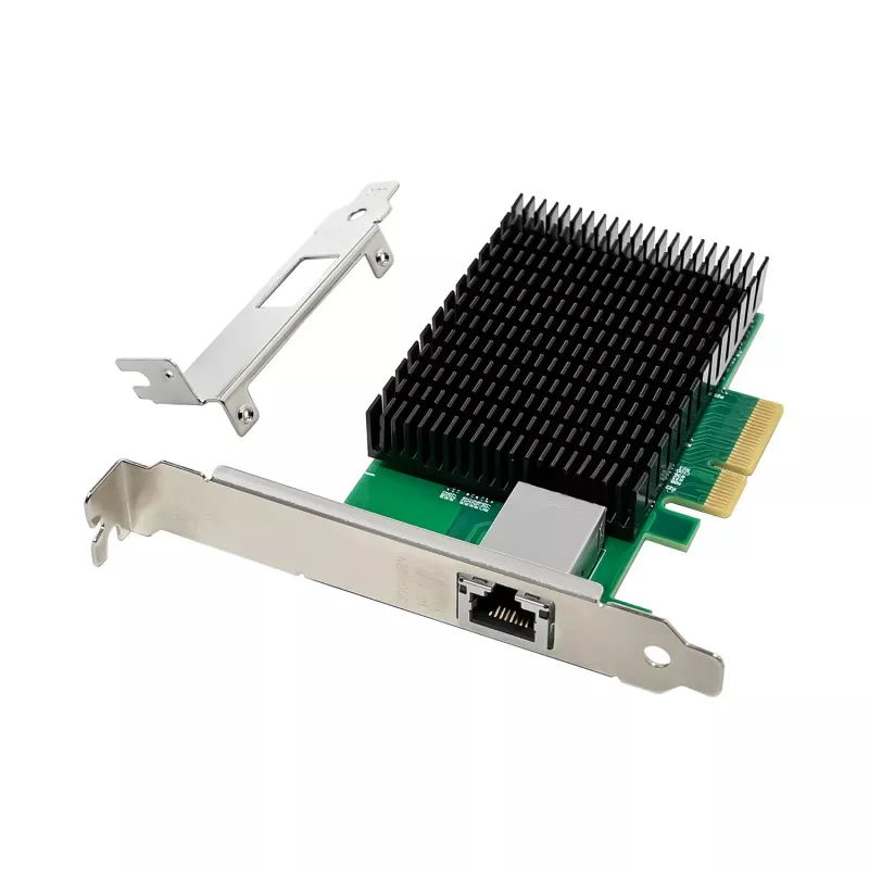 LevelOne Tarjeta de red 10-Gigabit PCIe x4, 1 x RJ45, interna, cableada, PCI Express, Ethernet, 10000 Mbit/s, verde