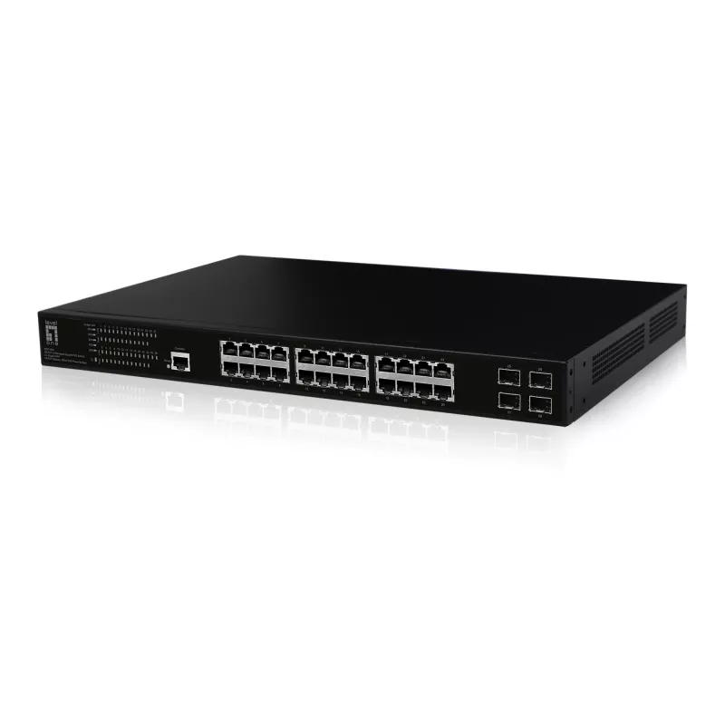 LevelOne GEP-2861 Switch de red gestionado L2 Gigabit Ethernet (10/100/1000) Power over Ethernet (PoE) 1U negro