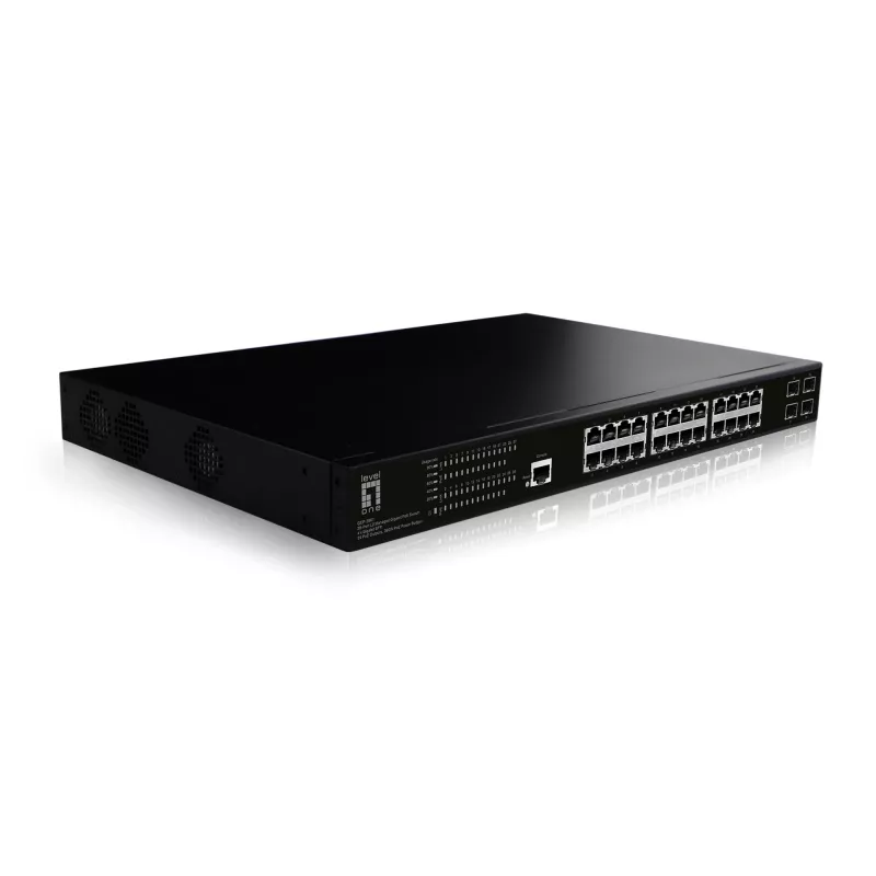 LevelOne GEP-2861 Switch de red gestionado L2 Gigabit Ethernet (10/100/1000) Power over Ethernet (PoE) 1U negro