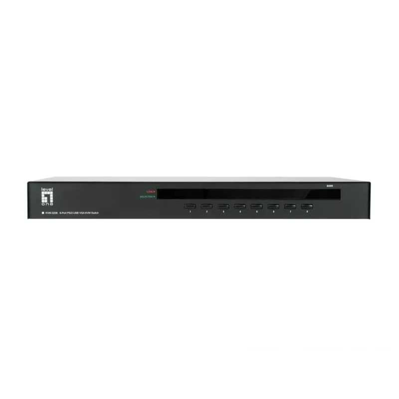 LevelOne Switch KVM PS/2-USB VGA de 8 puertos