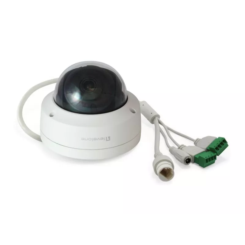 LevelOne GEMINI Cámara IP fija tipo domo, 6 megapíxeles, H.265, 802.3af PoE, interior/exterior