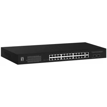 LevelOne GEP-2841 Switch de red Gestionado L2 Gigabit Ethernet (10/100/1000) Power over Ethernet (PoE) 1U Negro